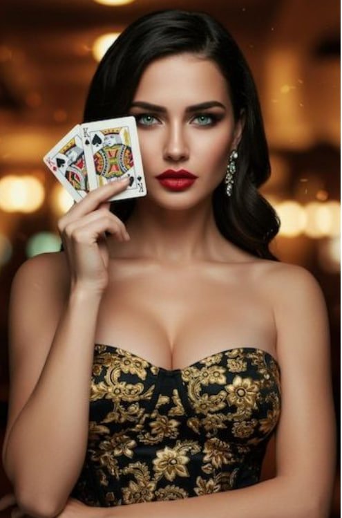 Antarmuka permainan live dealer denistoto dengan blackjack dan roulette di layar perangkat mobile
